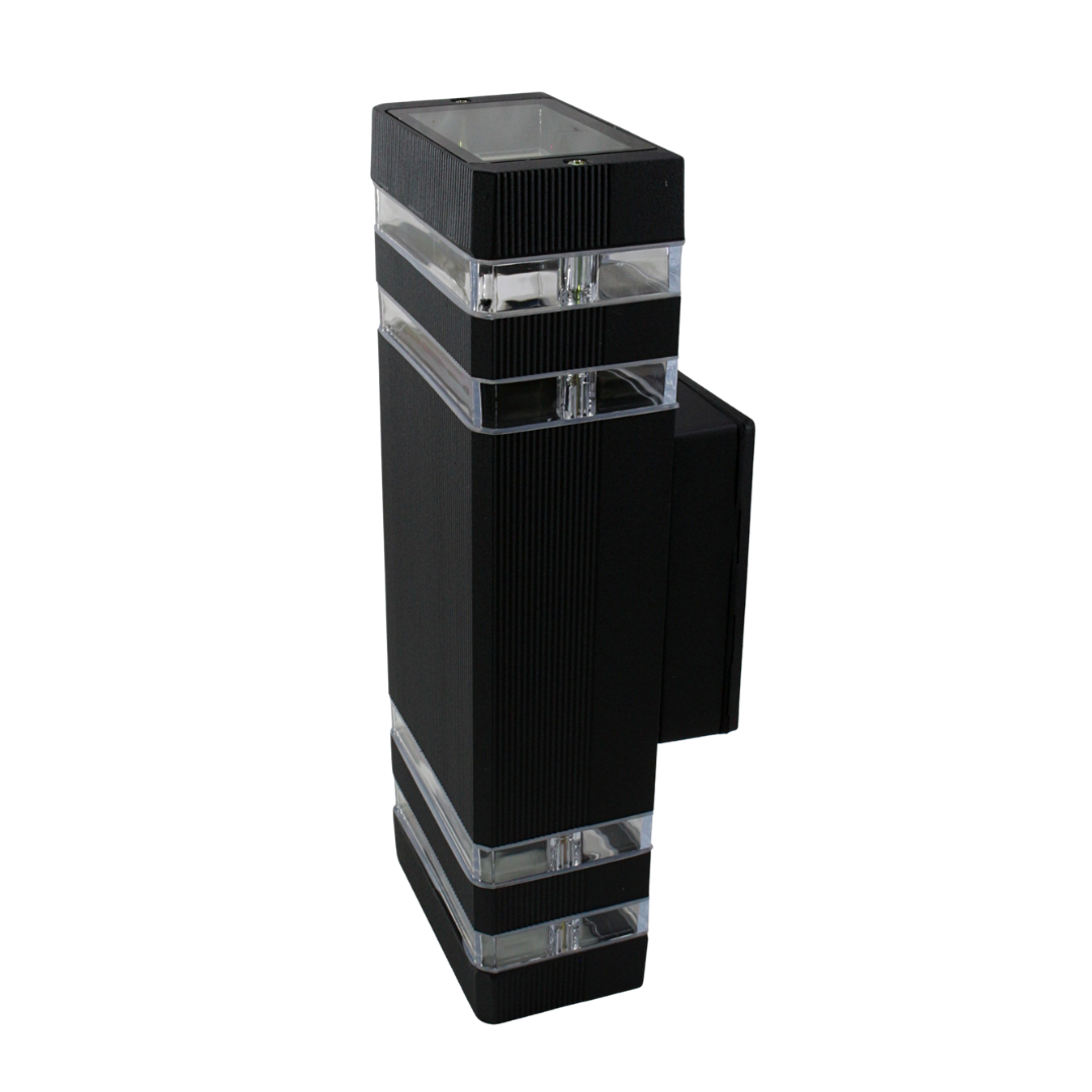 Lámpara de Pared Toledo Recta Alarga Negra Exterior