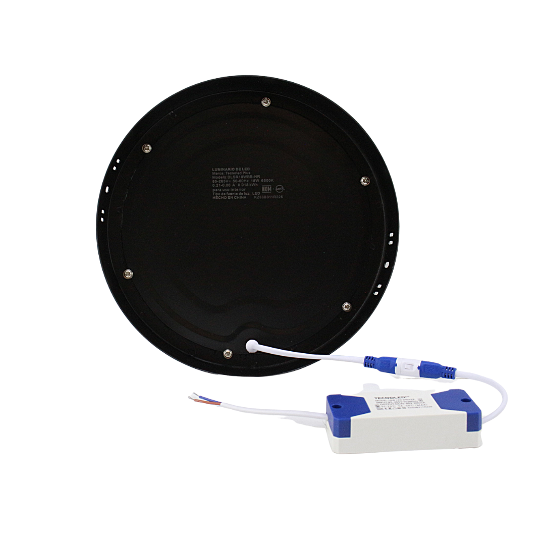 Downlight LED de Sobreponer –DLSR18WBBNR- Iluminación Uniforme y Moderna