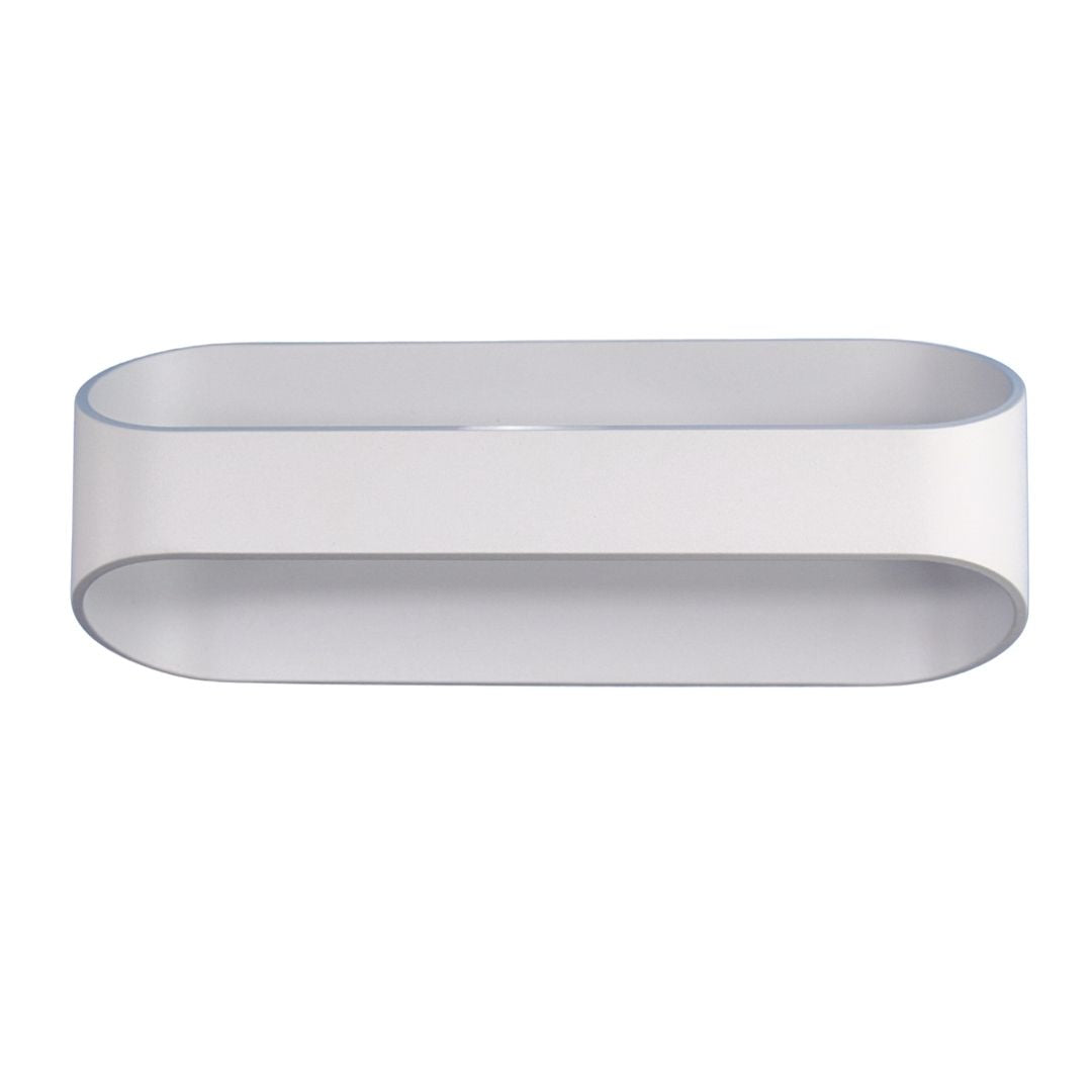 Lámpara De pared LED ovalo Exterior Blanco Frio 12w