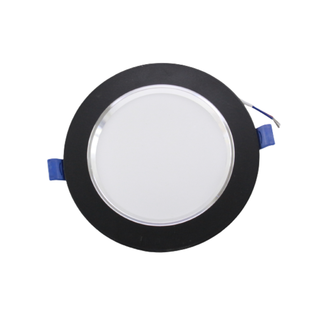 Lámpara LED Empotrable 12w Spot Plafón Negro con Satín