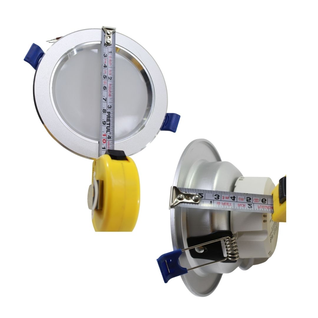 Downlight LED Empotrar - Luz Fría  Blanco Plafón Satino