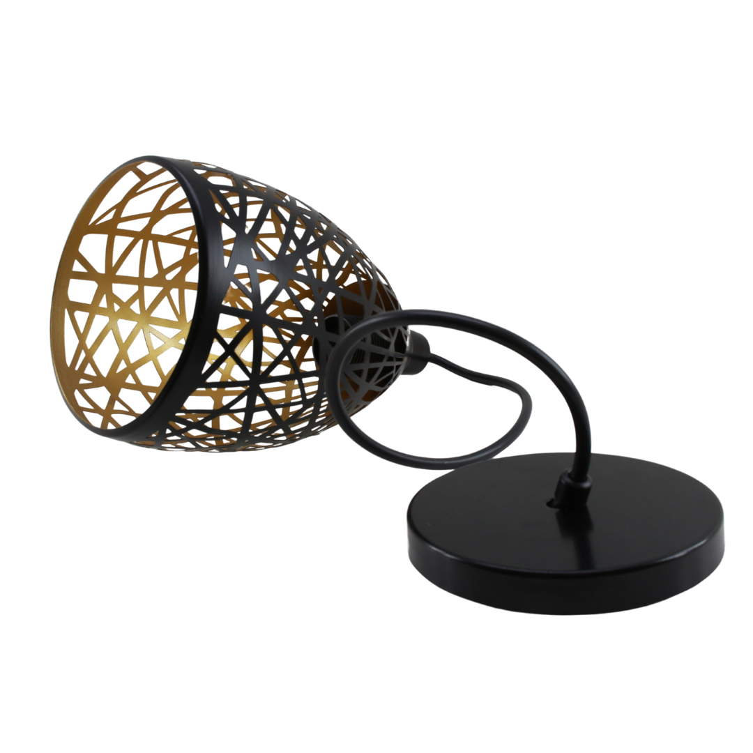 Lámpara Decorativa Colgantes Dorado + Negro Corte Laser