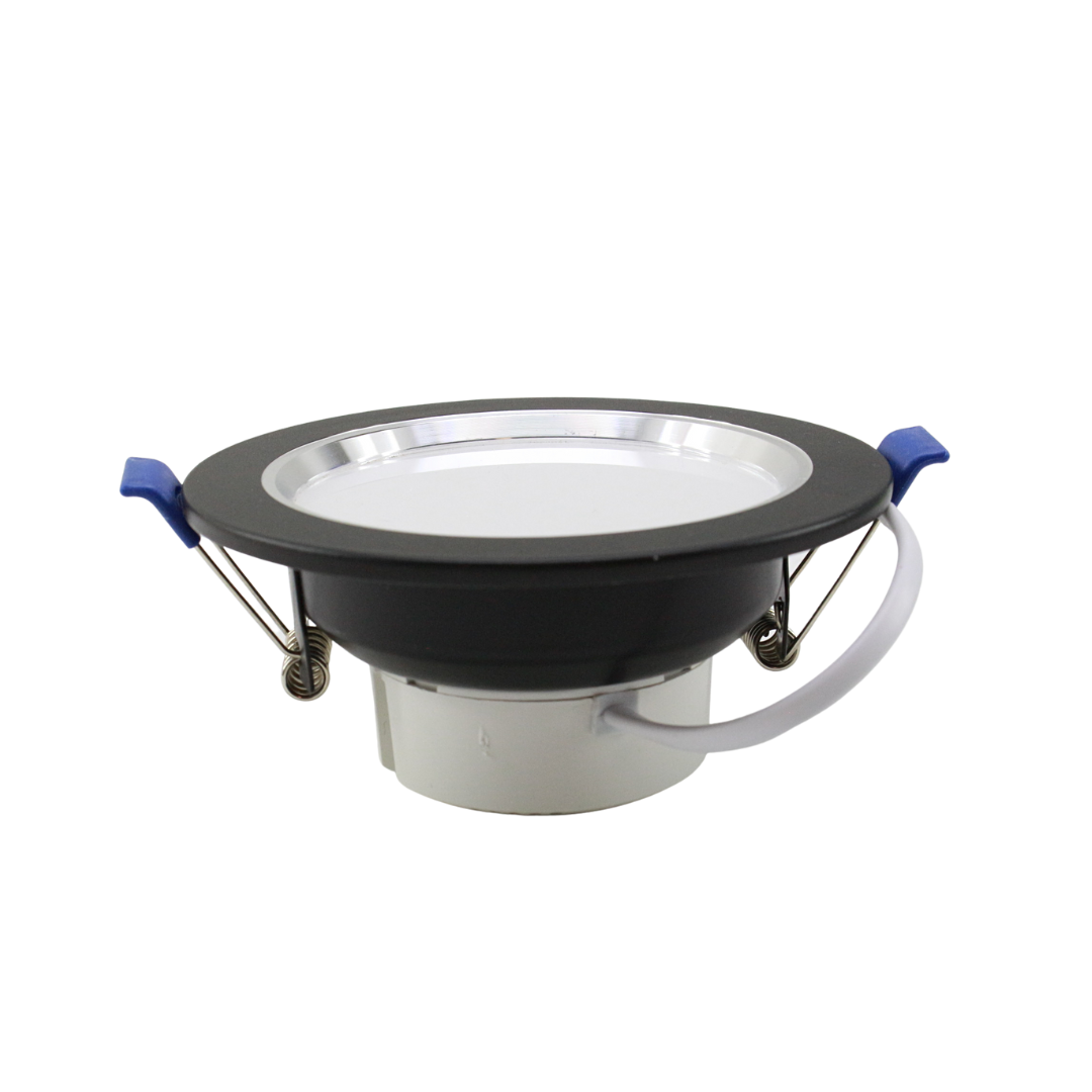 Lámpara LED Empotrable 7w Spot Plafón Negro con Satin-MLDL7WBBNR