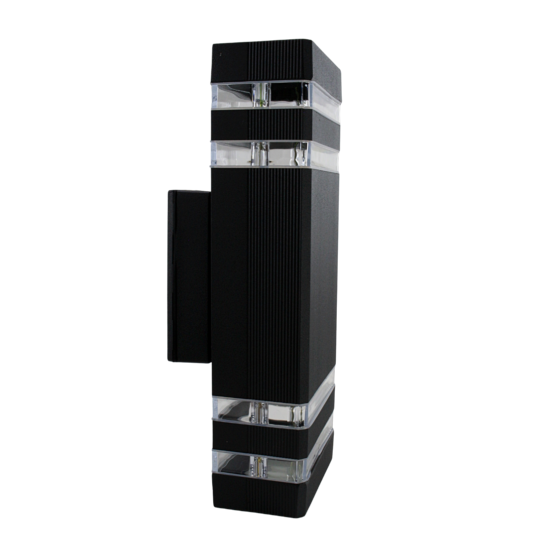 Lámpara de Pared Toledo Recta Alarga Negra Exterior