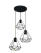 Luminario Colgante Rejilla Metalica triple