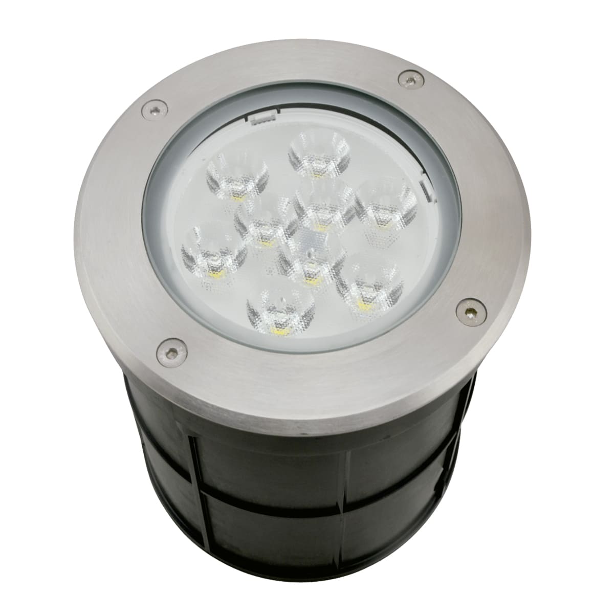 Luminaria Para Piso LED Y Óptica Exterior Blanco Cálido
