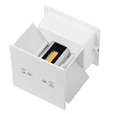 Luminaria Arbotante Cubica Blanco LMS 006 (LED Calido)