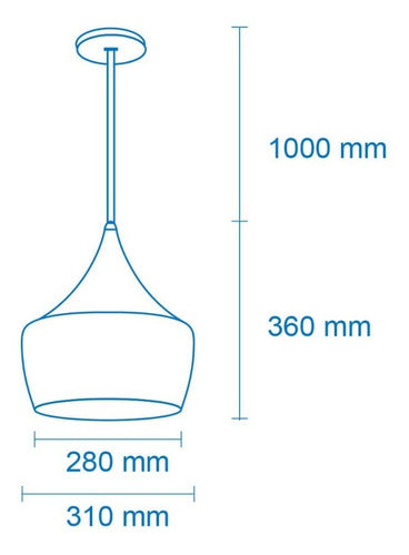 Lámpara Decorativa Colgante Aluminio en Color Cobre
