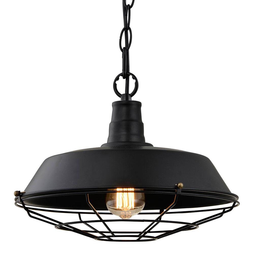 Lampara decorativa colgante rejillas negra grand