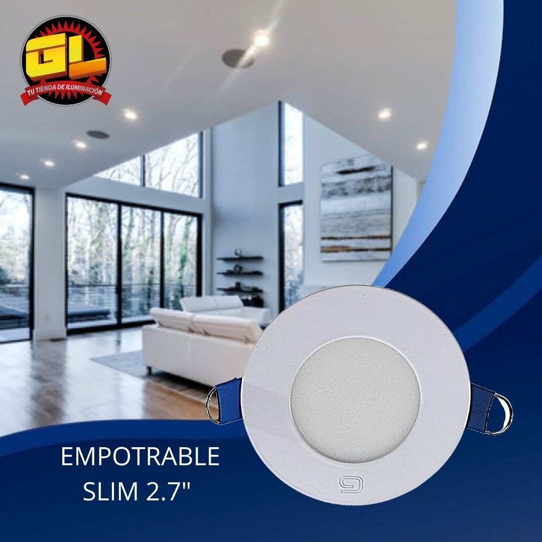 Panel empotrable LED Redondo Slim Blanco Frio 3w