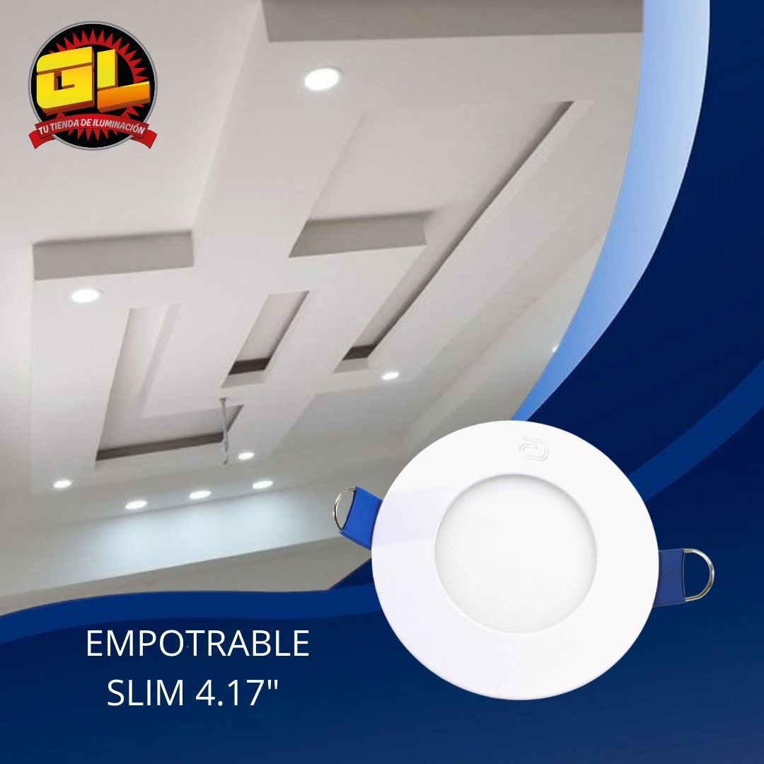 Panel empotrable LED Redondo 6w Slim Blanco Frio