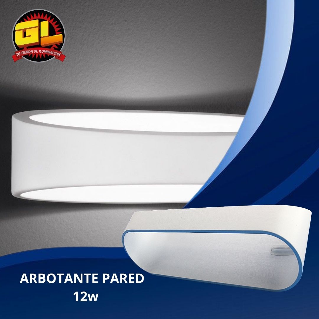 Lámpara De pared LED ovalo Exterior Blanco Frio 12w