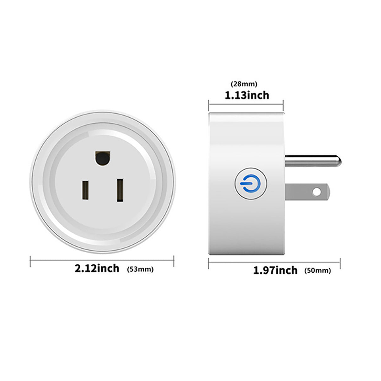 Enchufe Smart Redondo Blanco WIFI BT 1875W MAX