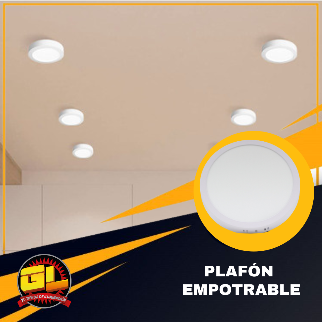 Lámpara de Sobreponer redonda 18w Luz Blanca