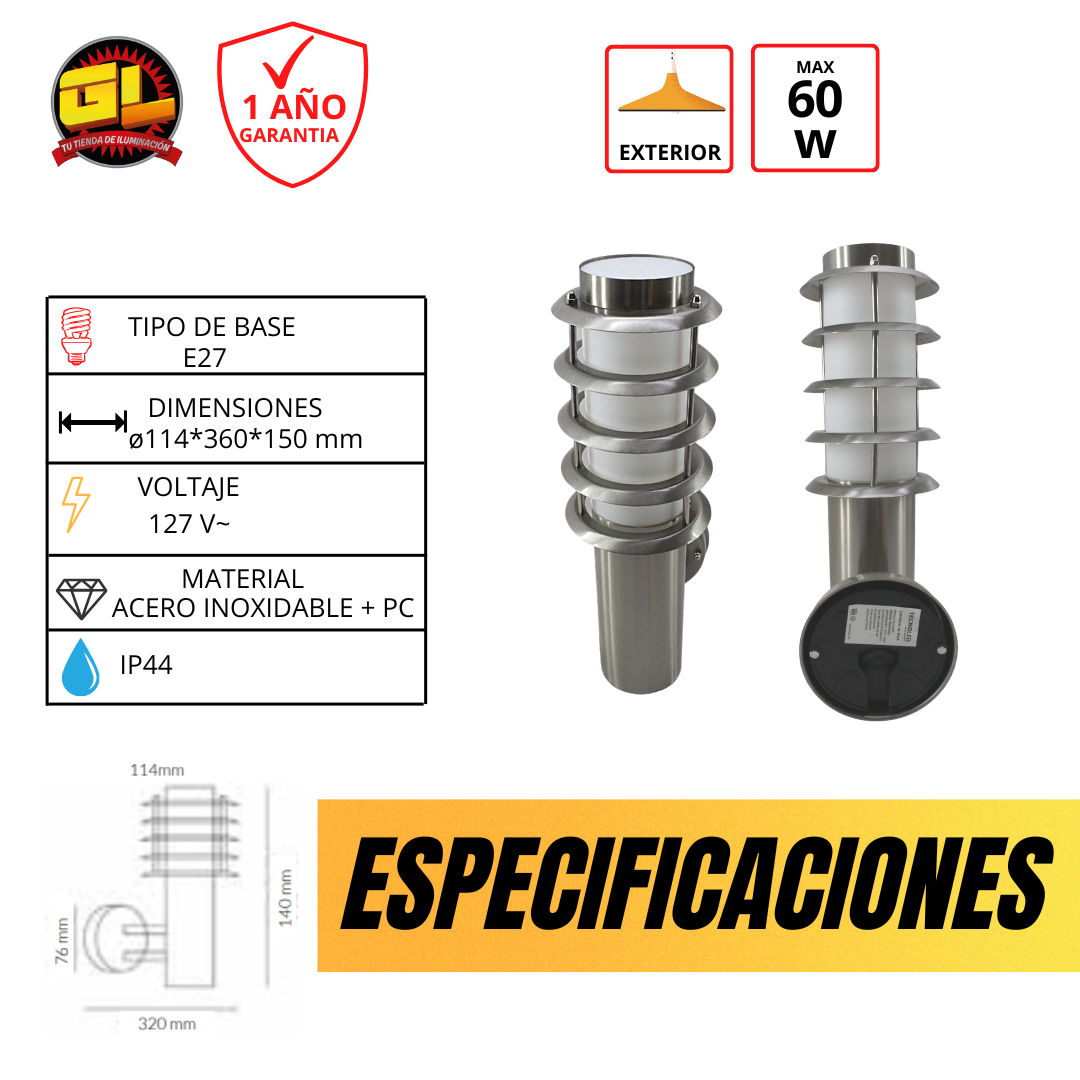 Arbotante de Pared BMS 059