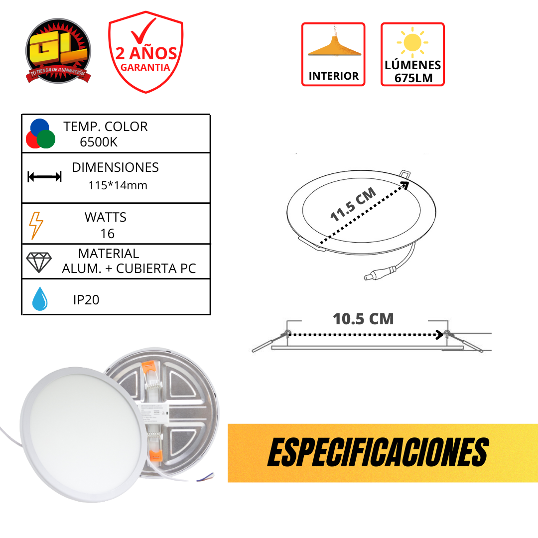 Plafon LED Slim Ajustable C062 16w