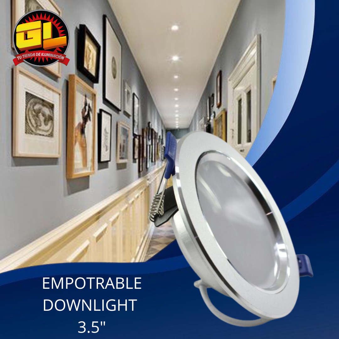 Downlight LED Empotrar - Luz Fría  Blanco Plafón Satino