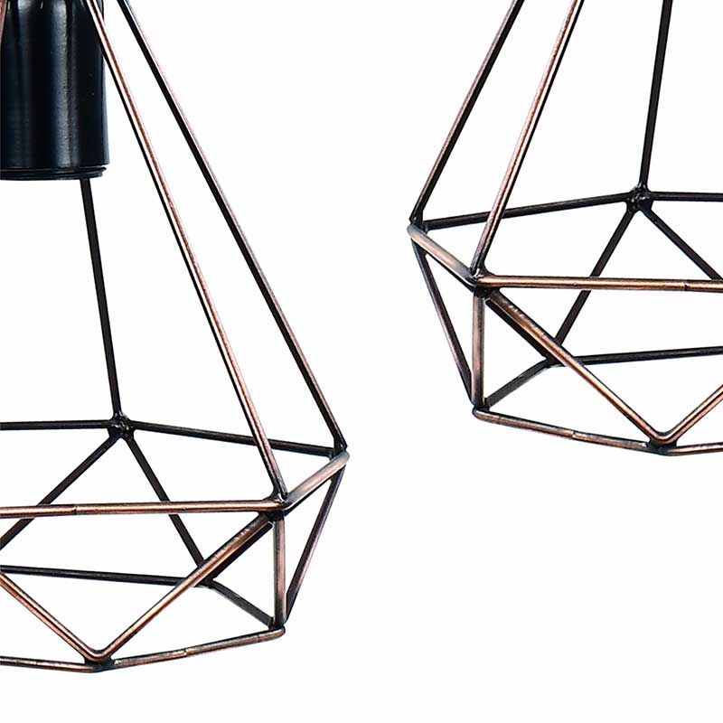 Luminario Colgante Rejilla Metalica triple