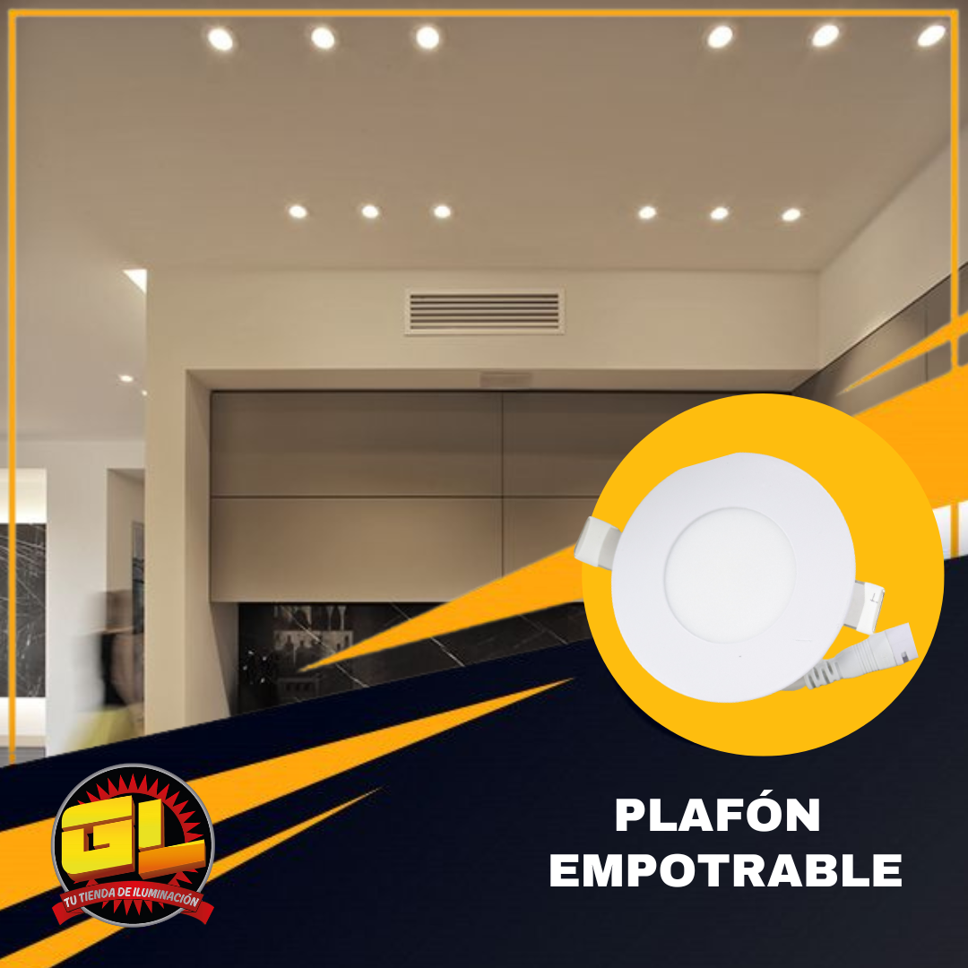 Plafón LED Empotrable 3w Slim SL Frio