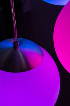 Lámpara Colgante Esferas Blanca + 3 Focos Smart