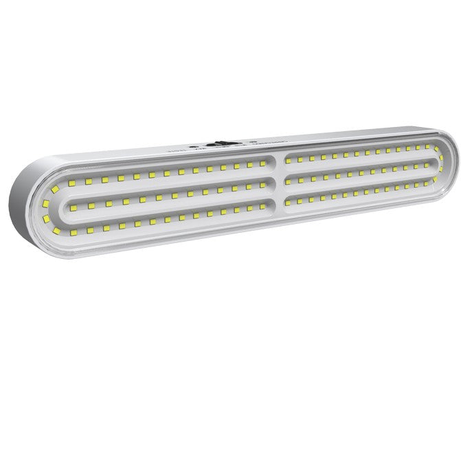 Lámpara de Emergencia Ovalada Blanca LED 90pzas