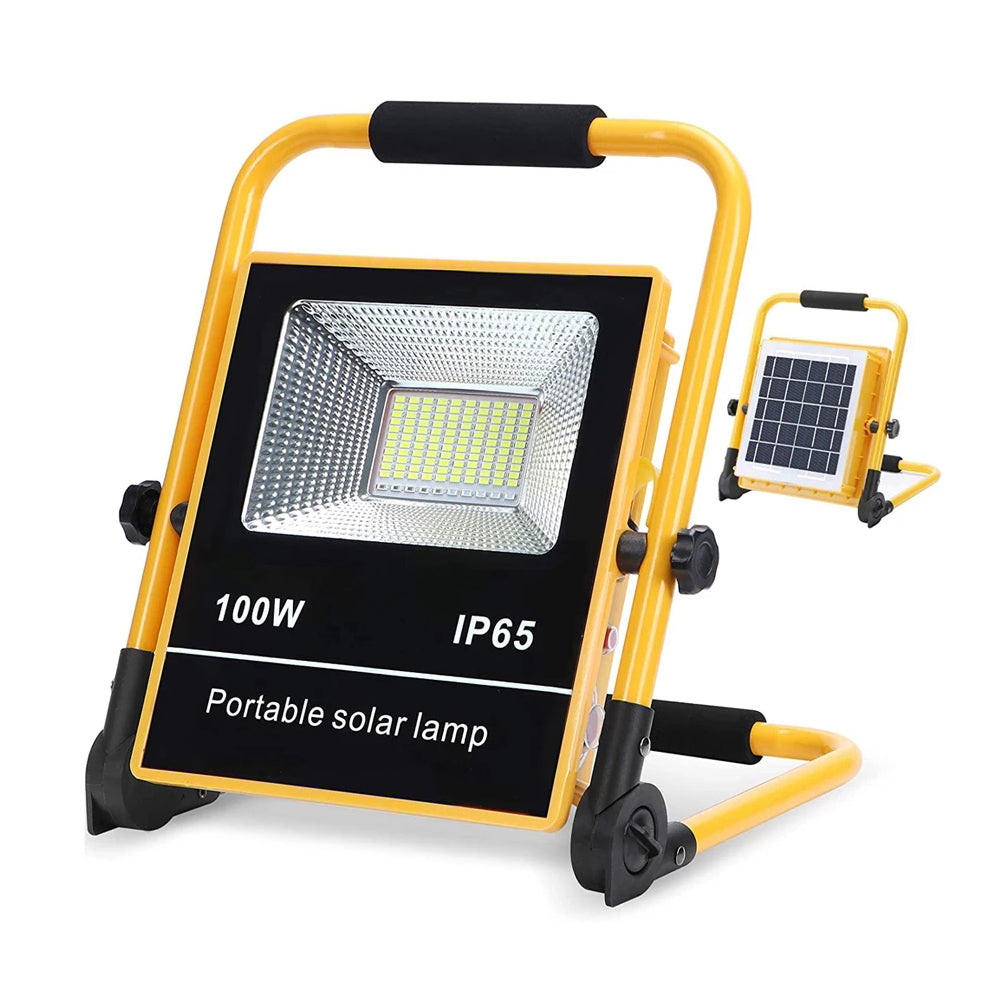 Reflector LED con Panel Solar Portatil 100w