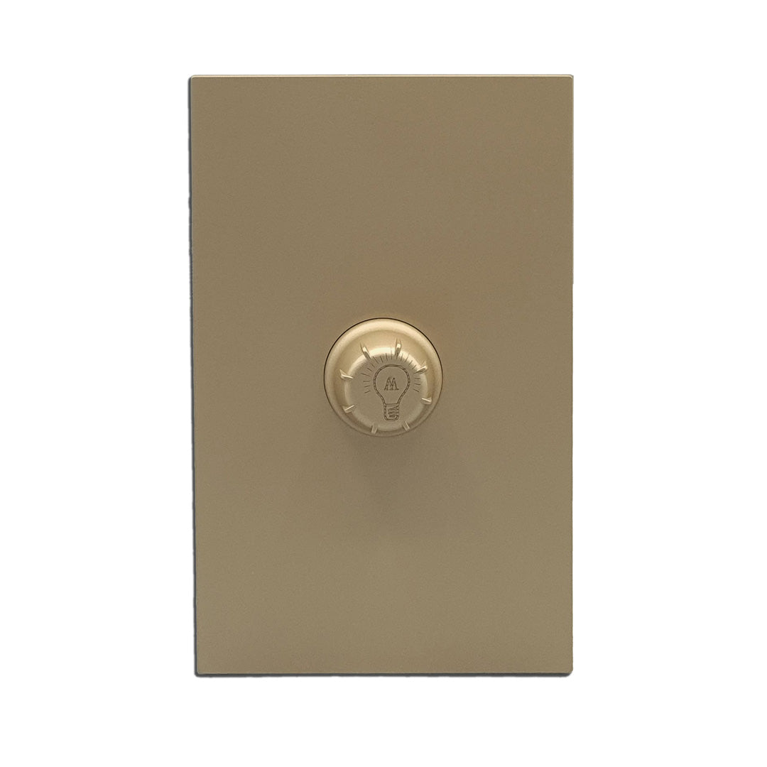 Placa Luxury de Contacto Atenuador para Iluminación Máx. 100W - Color Oro para Uso Residencial y Comercial