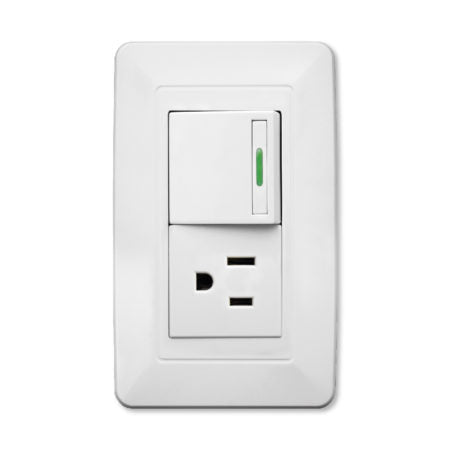 Placa Contacto y Apagador 3 Vías Blanco WPL-305