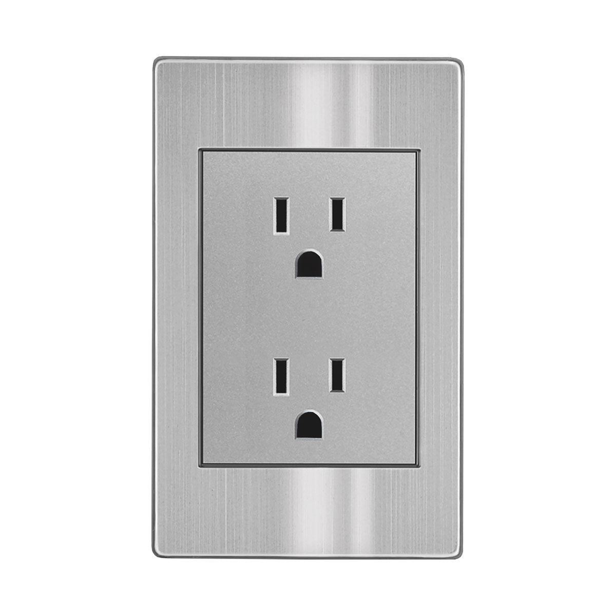 Placa Metálica de Contacto Doble APL-104 - Diseño en Acero Inoxidable para Uso Residencial y Comercial