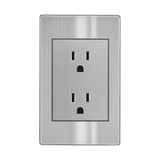 Placa Metálica de Contacto Doble APL-104 - Diseño en Acero Inoxidable para Uso Residencial y Comercial