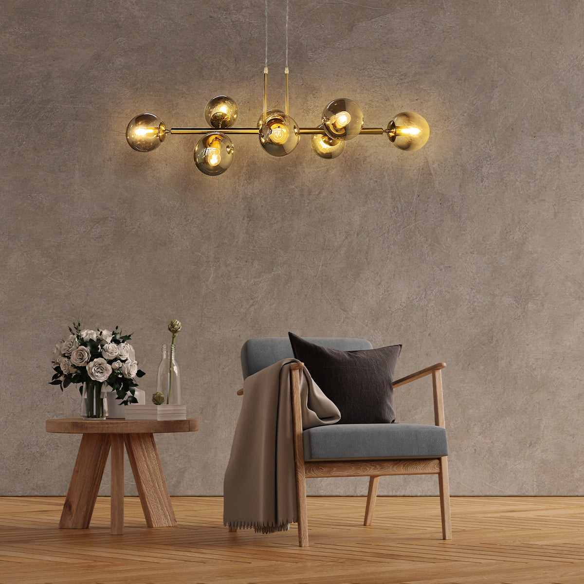 Lámpara Colgante Decorativa 8 Luces E27 para Interior
