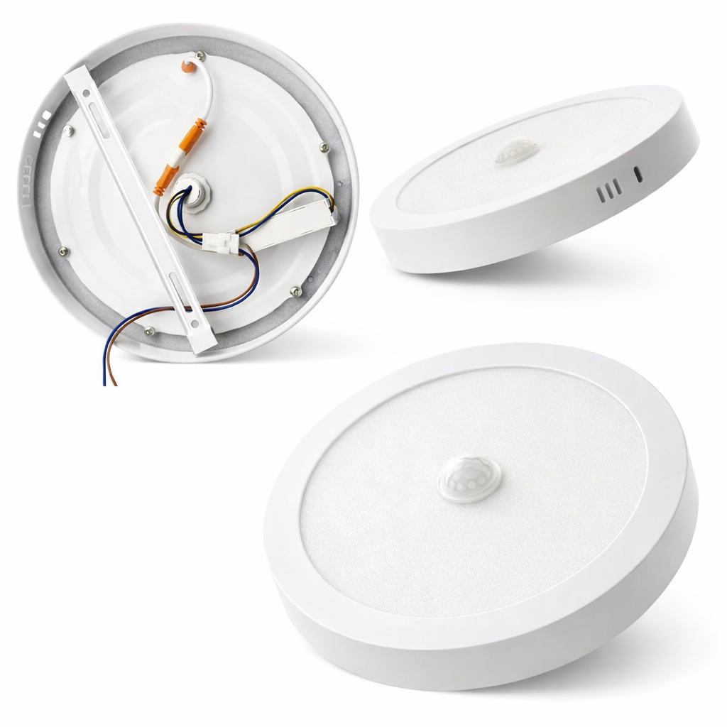 Downlight LED de Sobreponer 18W con Sensor de Movimiento