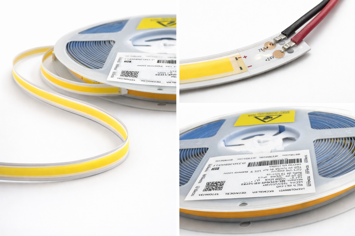 Tira LED COB 10m 127V 3000K Luz Cálida Interior