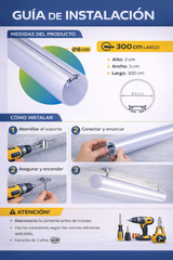 Perfil de Aluminio Suspender 3m Ø6 cm LED