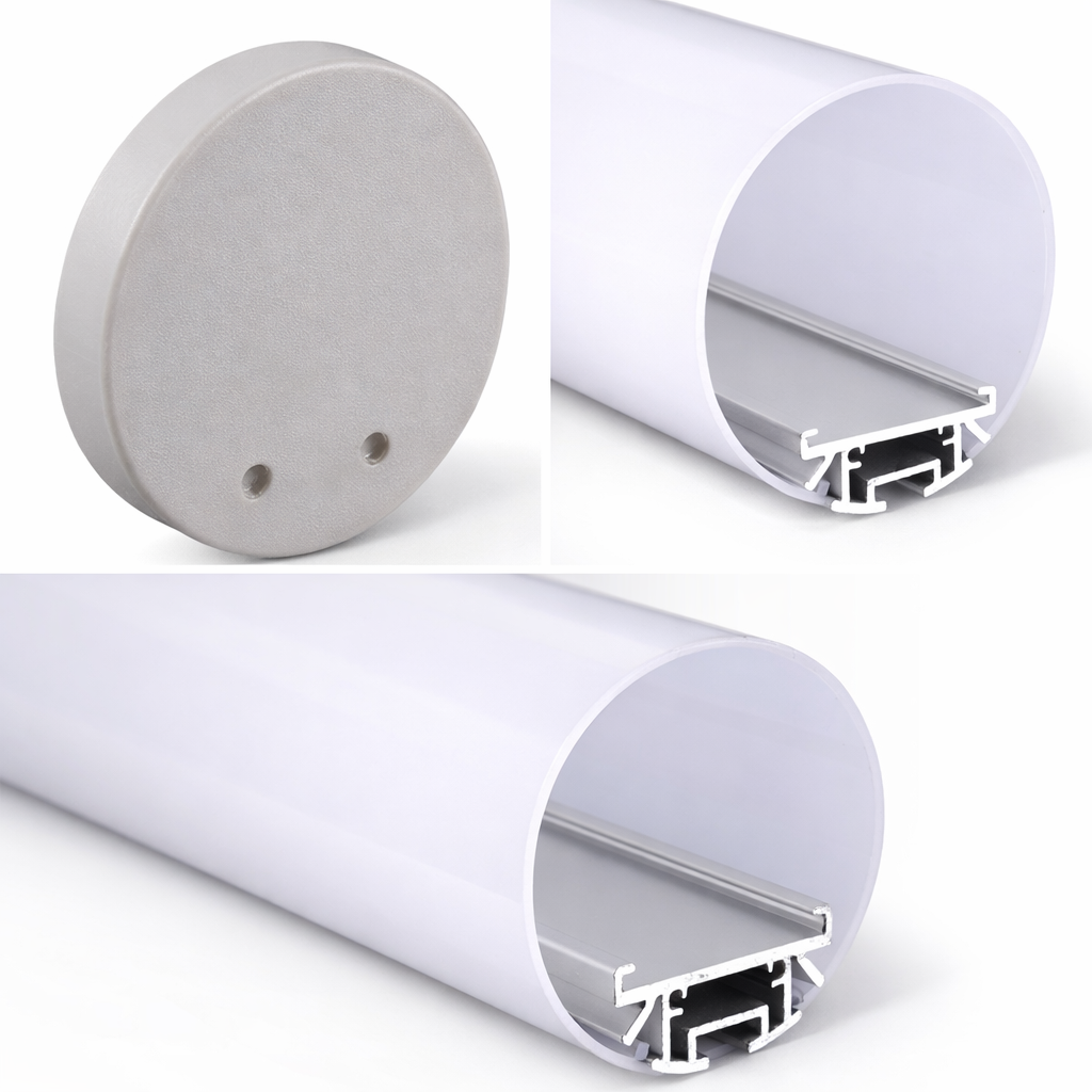 Perfil de Aluminio Suspender 3m Ø6 cm LED