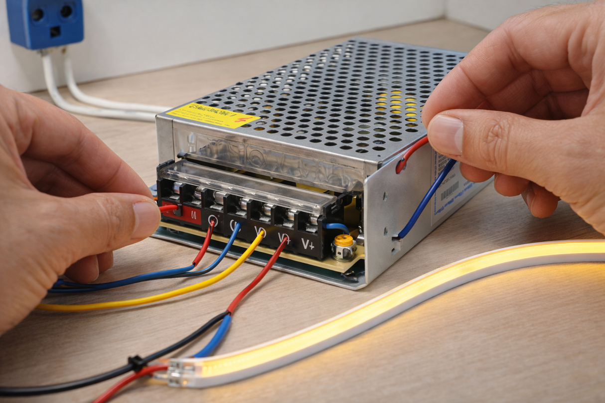 Fuente de Poder LED 12V 120W para Tiras LED Interior