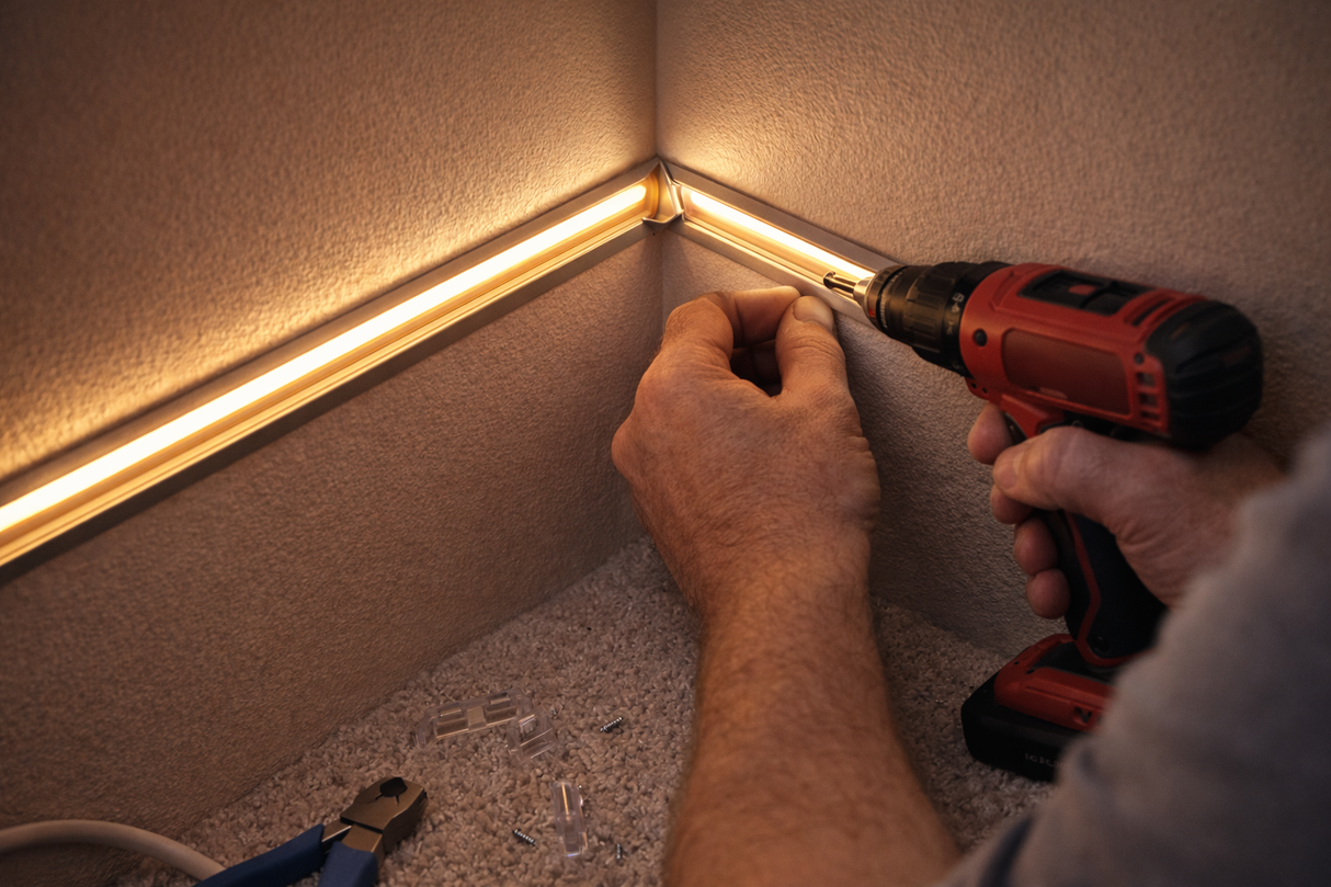 Tira LED COB 10m 127V IP65 3000K Luz Cálida Exterior