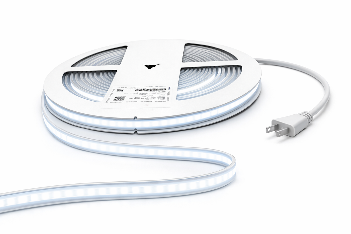Tira LED COB 10m 127V IP65 6000K para Exterior