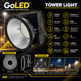 Reflector Tower Light LED Industrial 400W 49,800 lm IP65
