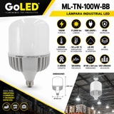 Lámpara LED Industrial 100W E27 11000 lm ML-TN-100W-BB