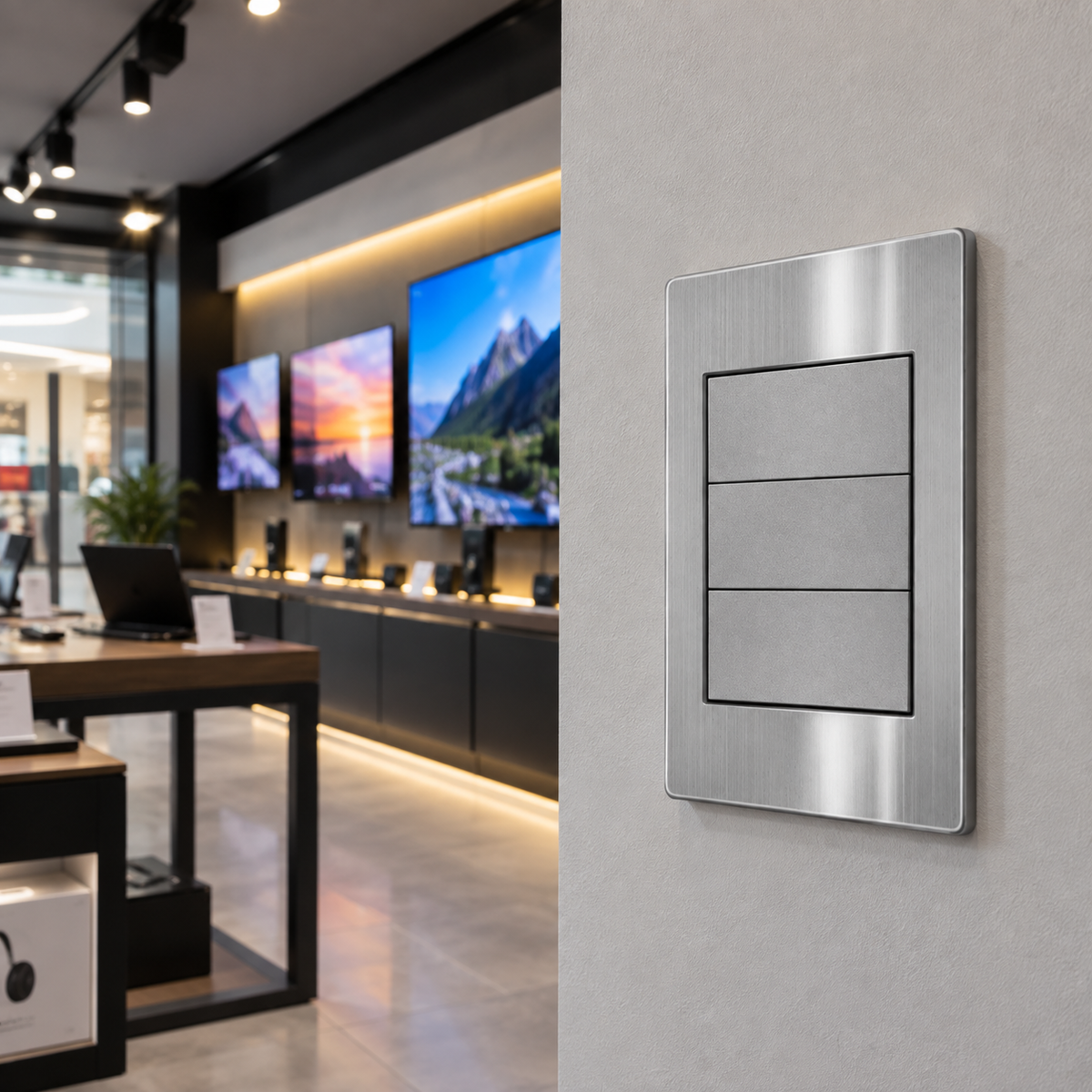 Placa Tapa Ciega Metálica para Interior IP20 Acabado Plateado