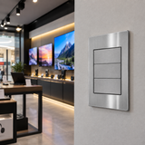 Placa Tapa Ciega Metálica para Interior IP20 Acabado Plateado