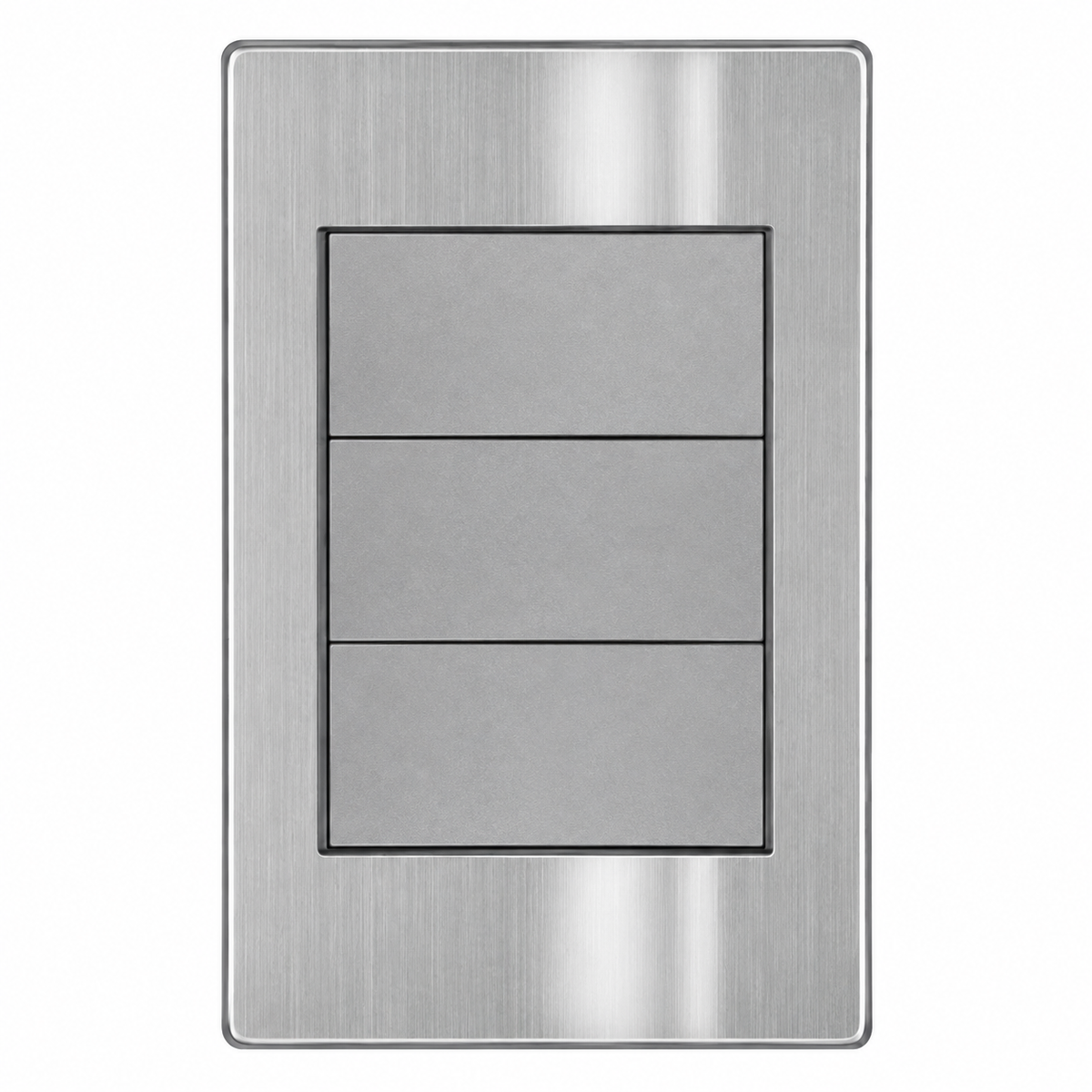Placa Tapa Ciega Metálica para Interior IP20 Acabado Plateado
