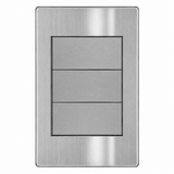 Placa Tapa Ciega Metálica para Interior IP20 Acabado Plateado