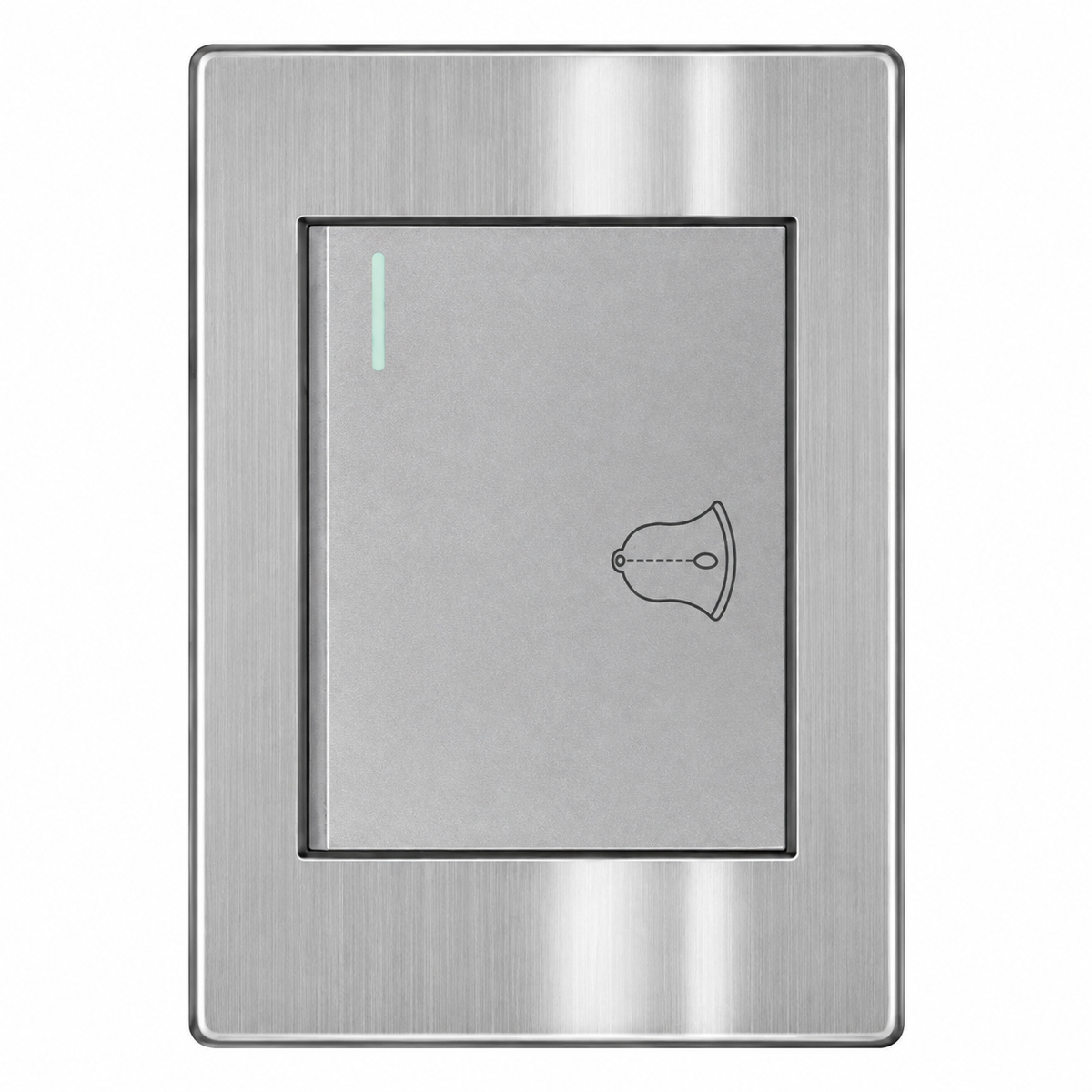 Placa de contacto para Timbre Metálica 15A 127V para Interior Plateada