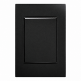 Placa Apagador 1 interruptor de 3 Vías Negro 15A 127-250V para Interior IP20