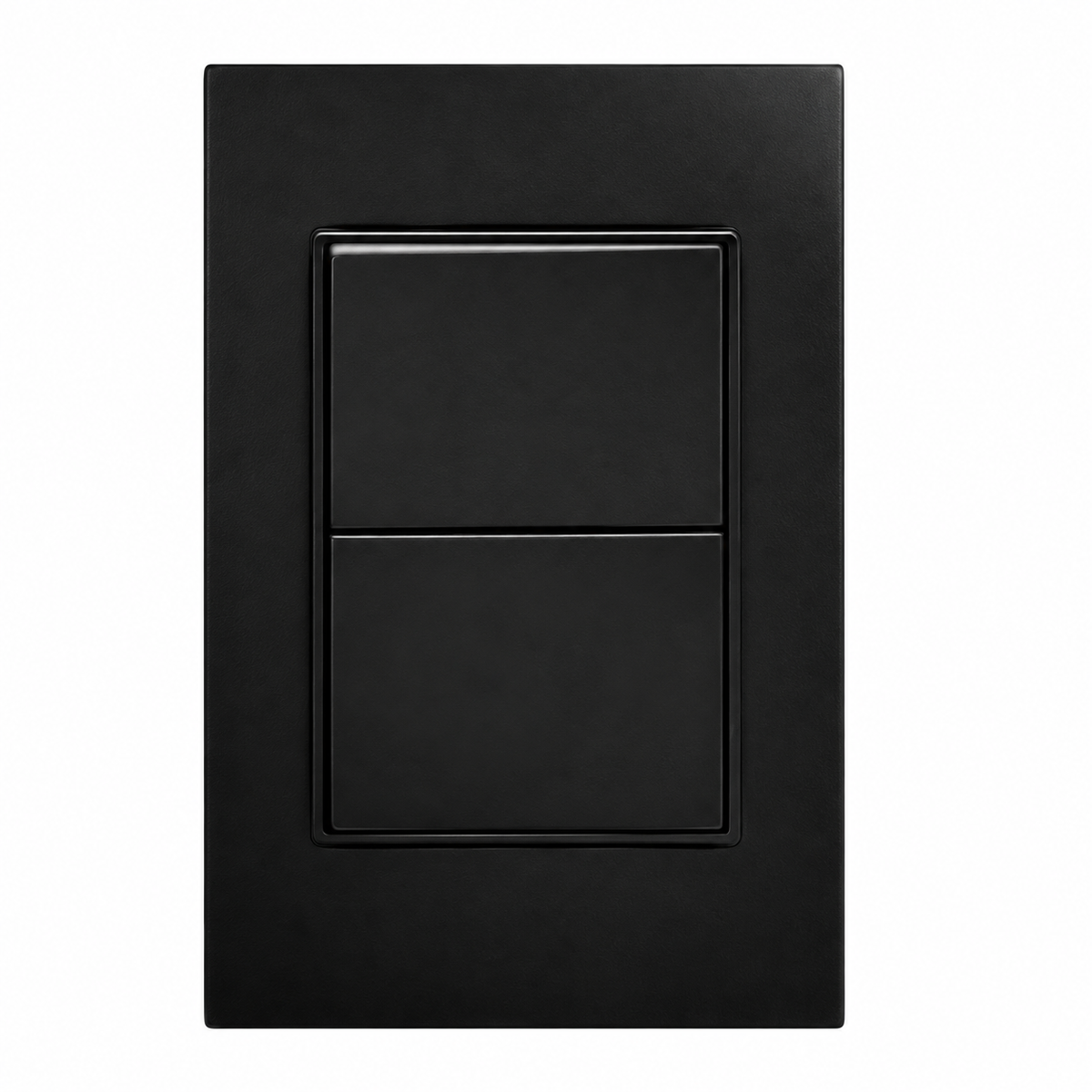 Placa Negra de Apagador Doble de 3 Vías Negro 15A 127-250V para Interior