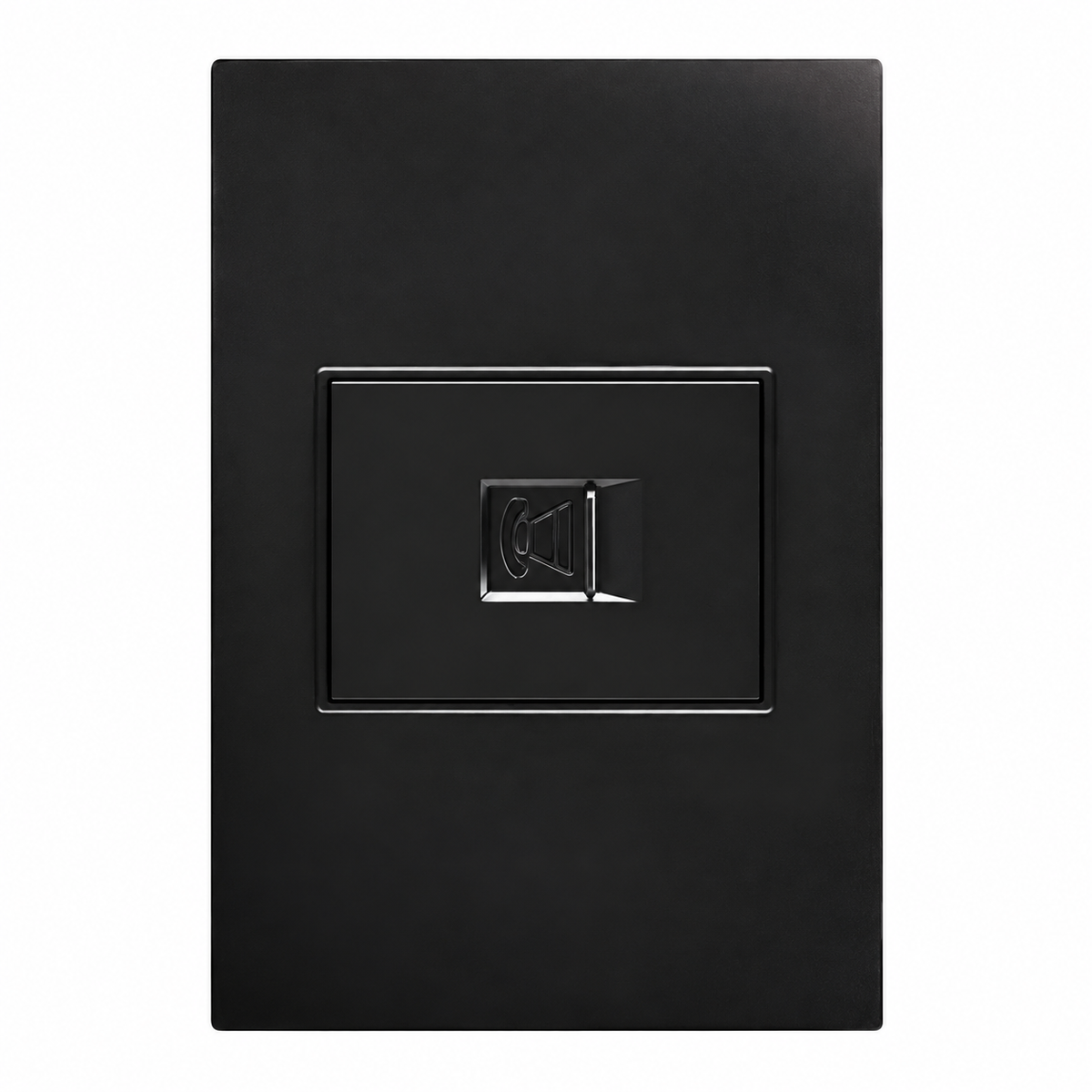Placa de Contacto Telefónico Negra para Interior IP20