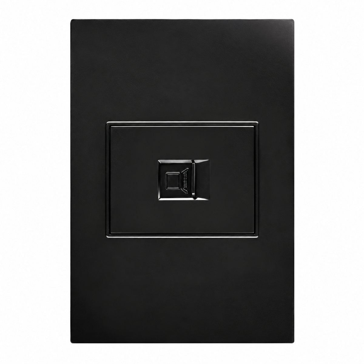 Placa de Red LAN RJ45 CAT5 Negra para Interior IP20