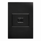 Placa de Red LAN RJ45 CAT5 Negra para Interior IP20